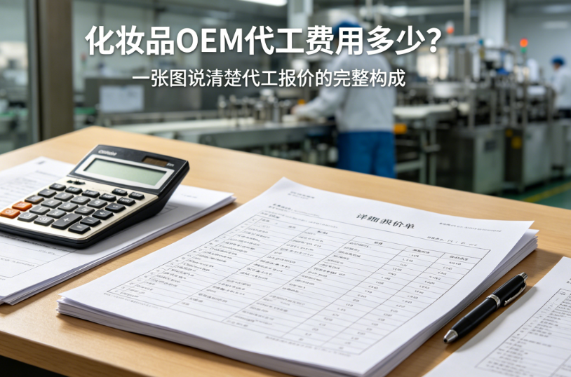 化妆品OEM代工费用多少?一张图说清楚代工报价的完整构成