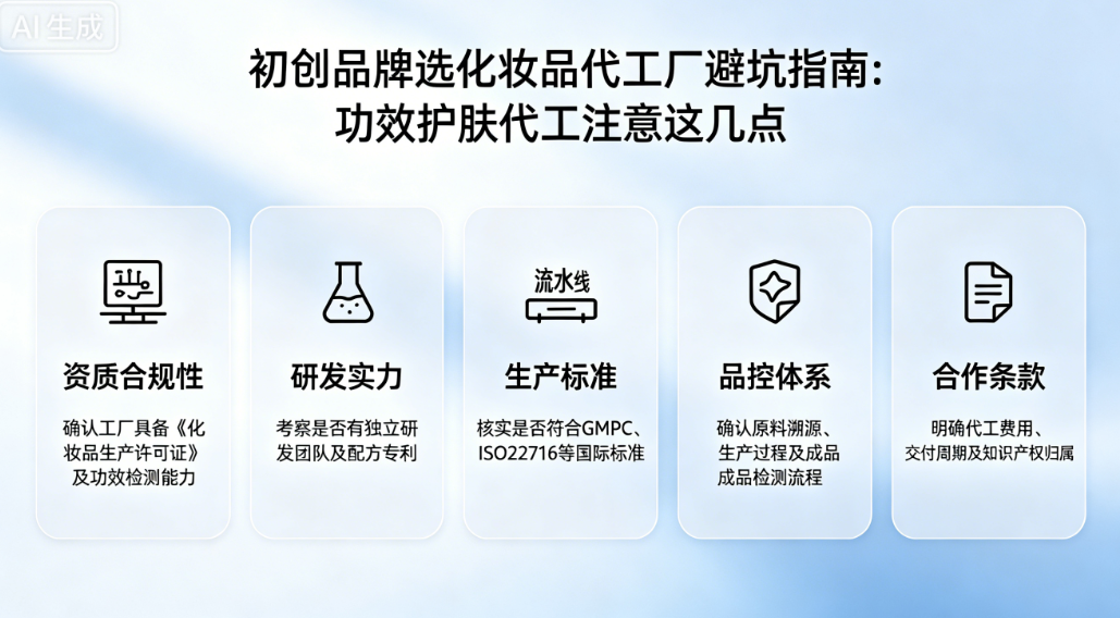 初创品牌选化妆品代工厂避坑指南:功效护肤代工注意这几点