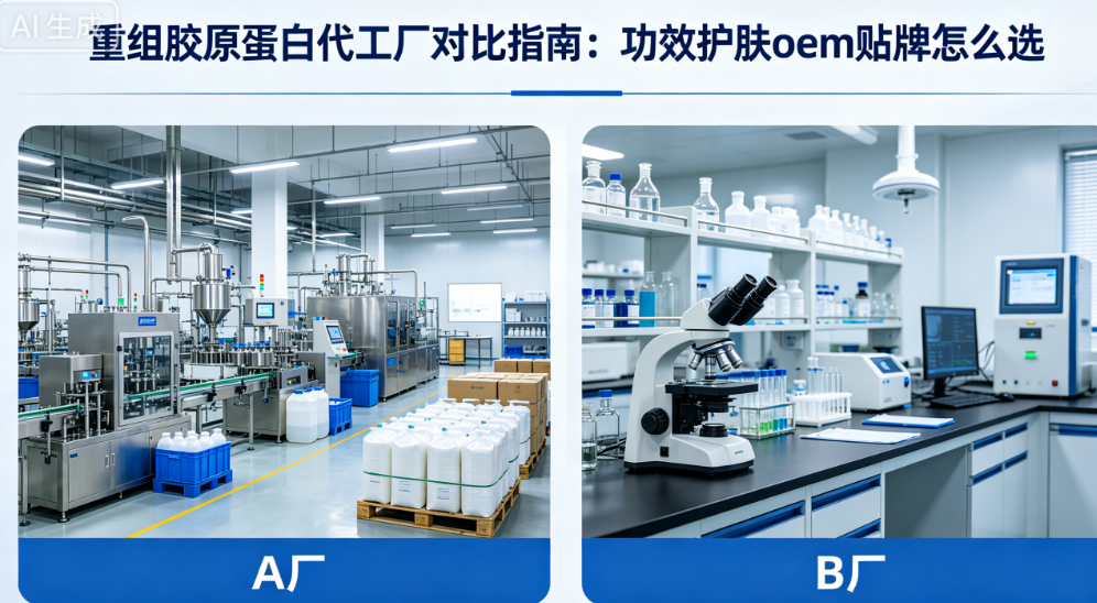 重组胶原蛋白代工厂对比指南:功效护肤oem贴牌怎么选