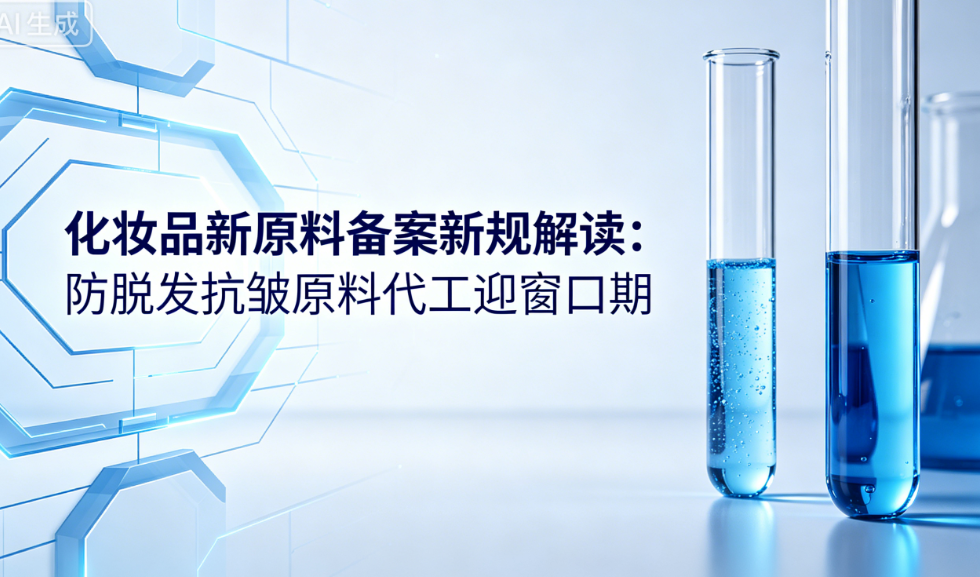 化妆品新原料备案新规解读：防脱发抗皱原料代工迎窗口期