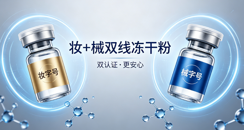 妆械双线布局风口，微肽双资质冻干粉工厂一站式贴牌方案