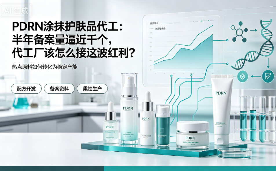 PDRN涂抹护肤品代工:半年备案量逼近千个,代工厂该怎么接这波红利?