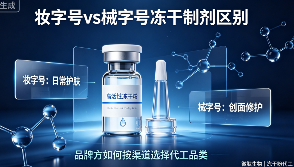 妆字号vs械字号冻干制剂区别:品牌方如何按渠道选择代工品类