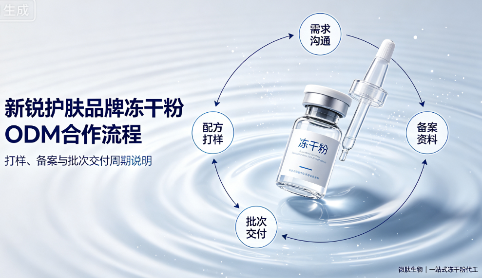新锐护肤品牌冻干粉ODM合作流程:打样、备案与批次交付周期说明