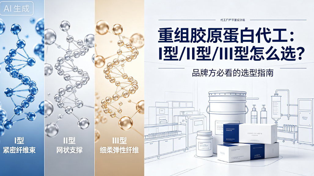 重组胶原蛋白代工：I型/II型/III型怎么选？品牌方必看的选型指南