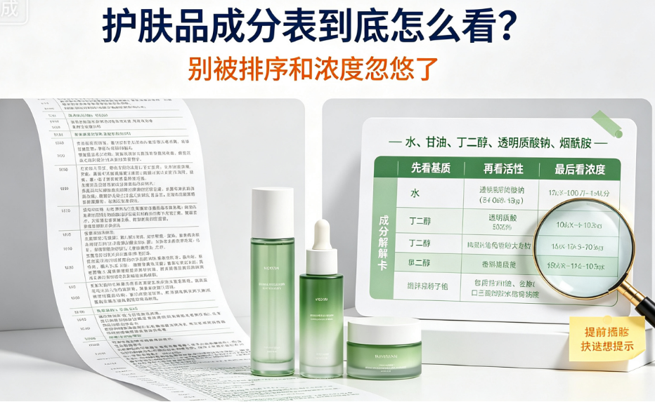 护肤品成分表到底怎么看？别被排序和浓度忽悠了