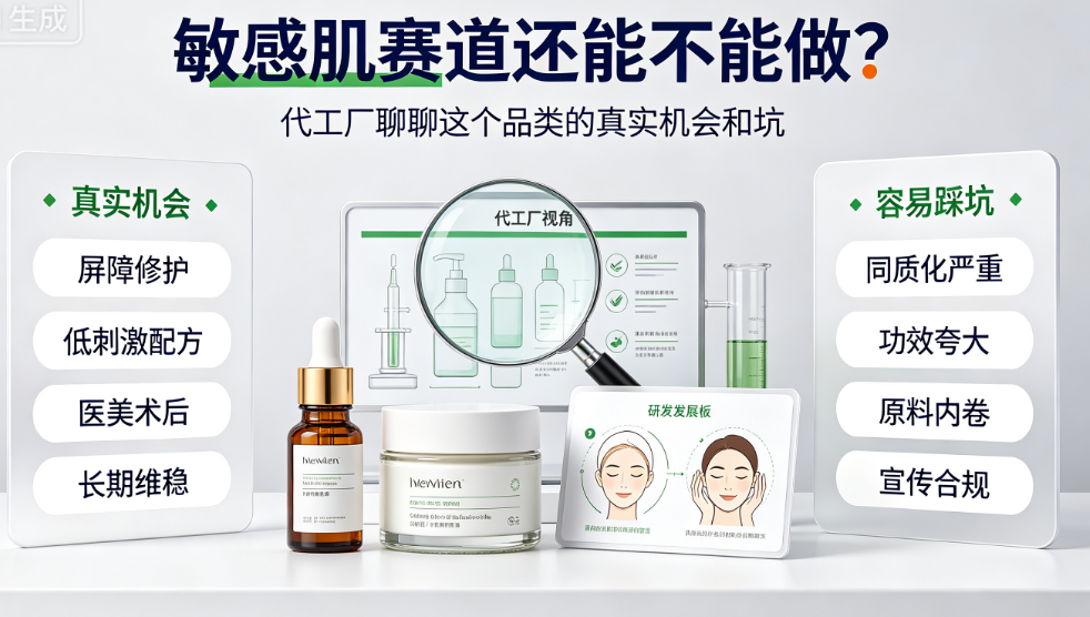 敏感肌赛道还能不能做？代工厂聊聊这个品类的真实机会和坑