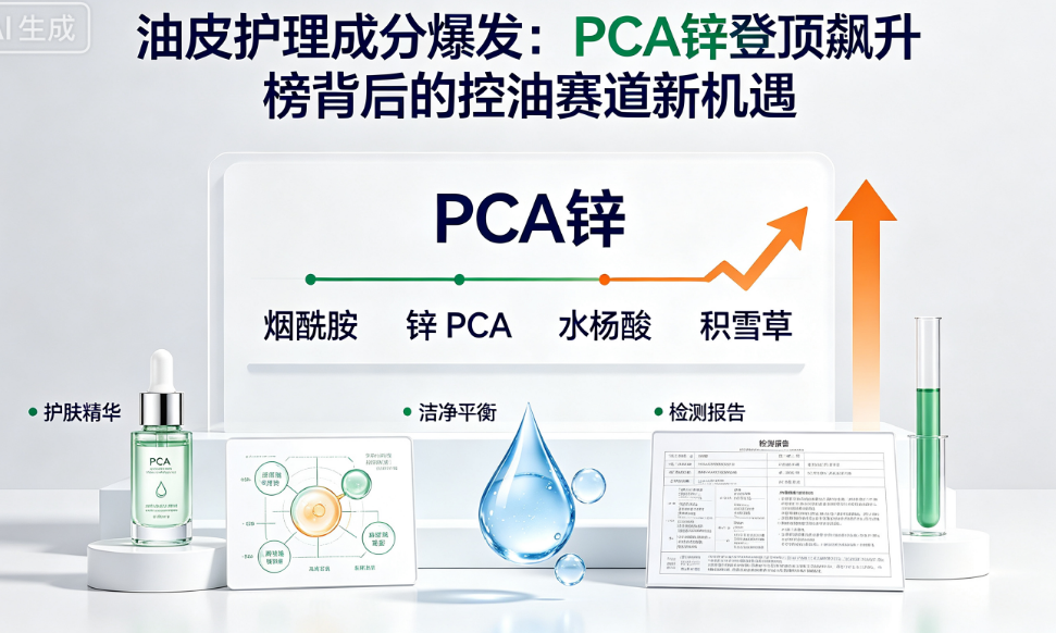 油皮护理成分爆发：PCA锌登顶飙升榜背后的控油赛道新机遇