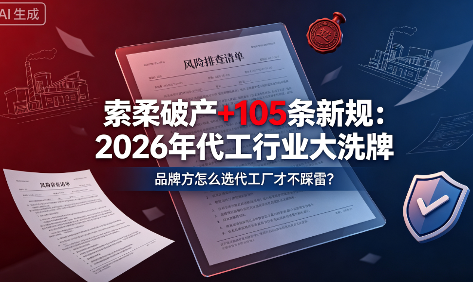 索柔破产+105条新规：2026年代工行业"大洗牌"，品牌方怎么选代工厂才不踩雷？