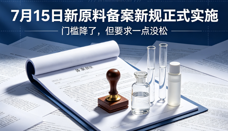 7月15日新原料备案新规正式实施:门槛降了,但要求一点没松