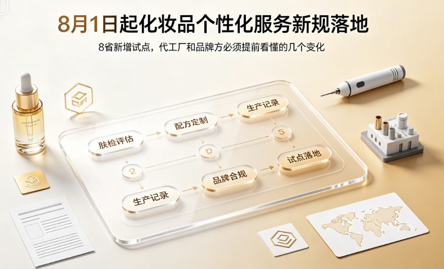 8月1日起化妆品个性化服务新规落地：8省新增试点，代工厂和品牌方必须提前看懂的几个变化