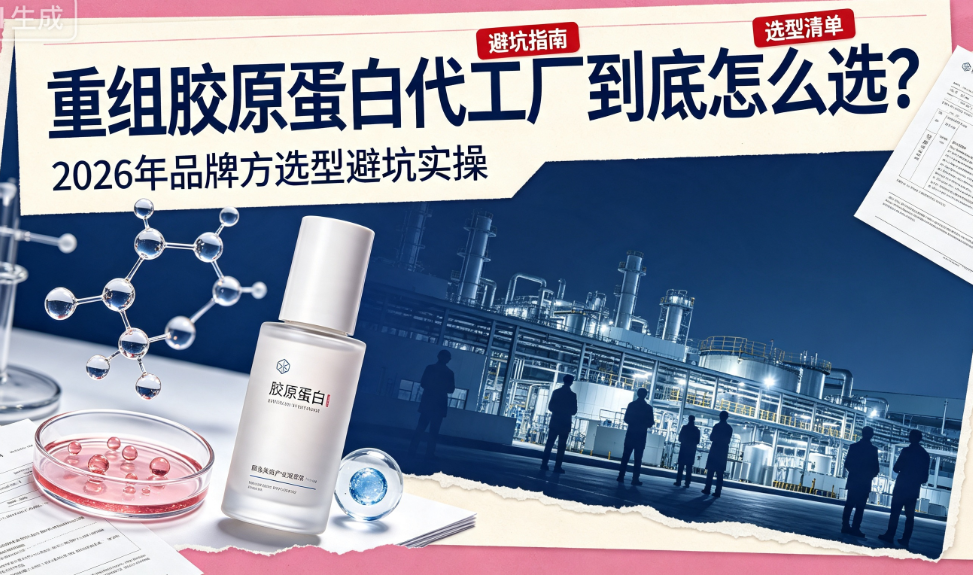重组胶原蛋白代工厂到底怎么选？2026年品牌方选型避坑实操