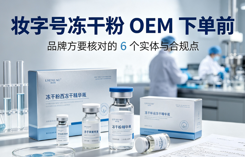 妆字号冻干粉 OEM 下单前,品牌方要核对的 6 个实体与合规点