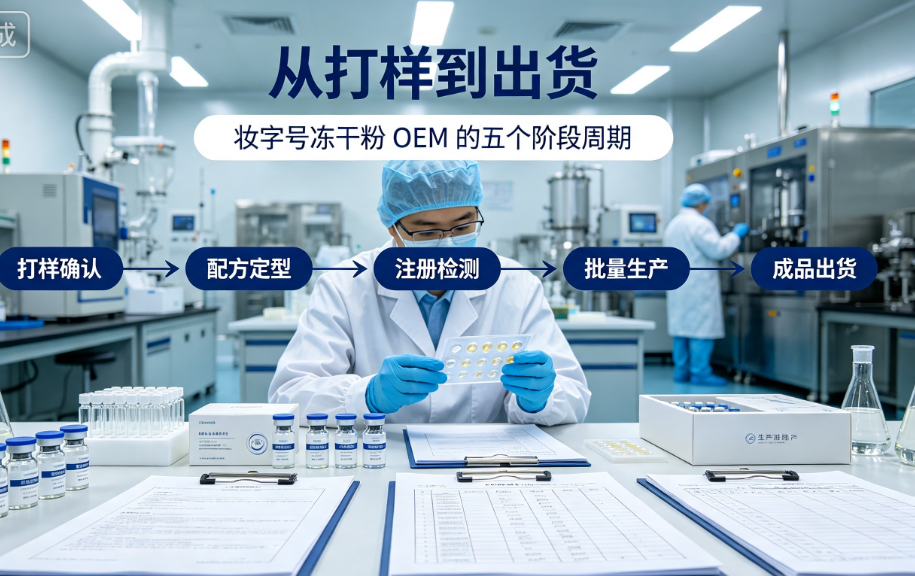 从打样到出货,妆字号冻干粉 OEM 的五个阶段周期