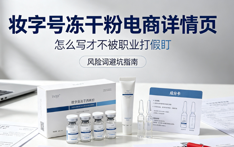 妆字号冻干粉电商详情页,怎么写才不被职业打假盯