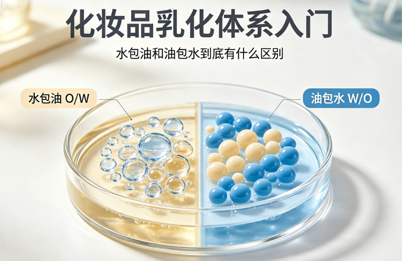 化妆品乳化体系入门:水包油和油包水到底有什么区别