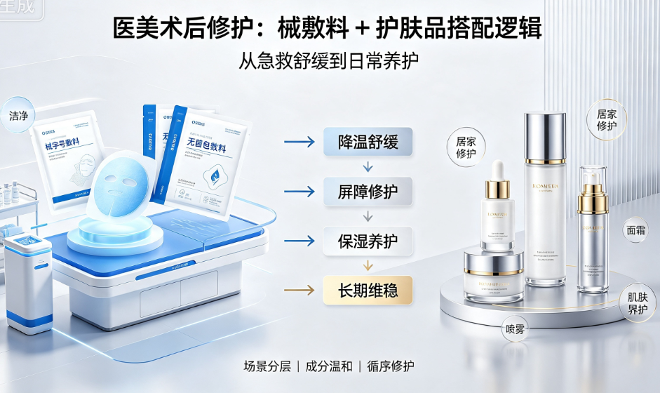 医美术后修护的黄金搭档:械敷料和护肤品怎么搭配才科学