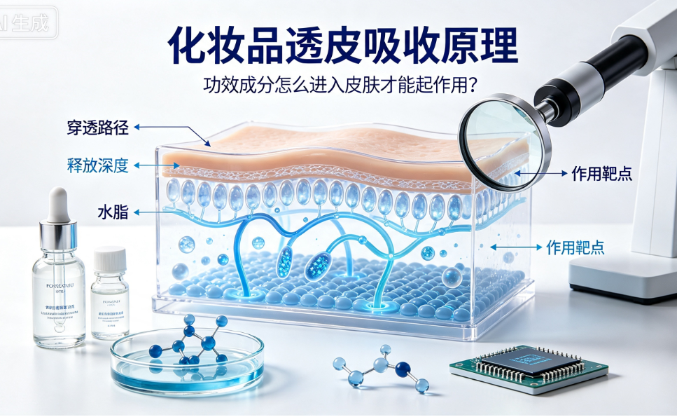 化妆品透皮吸收原理：功效成分怎么进入皮肤才能起作用？