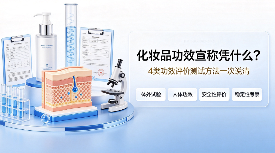 化妆品功效宣称凭什么？4类功效评价测试方法一次说清