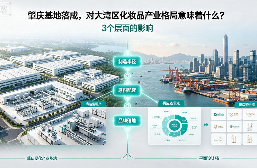 肇庆基地落成,对大湾区化妆品产业格局意味着什么?3个层面的影响