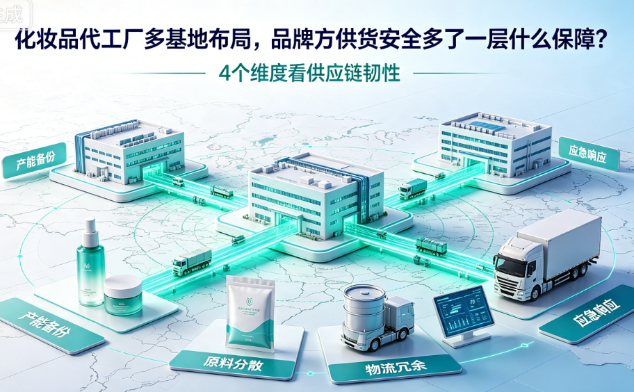 化妆品代工厂多基地布局，品牌方供货安全多了一层什么保障？4个维度看供应链韧性