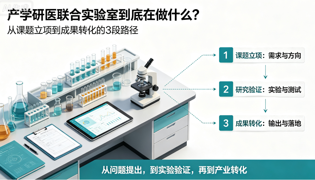 产学研医联合实验室到底在做什么?从课题立项到成果转化的3段路径