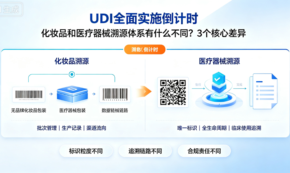 UDI全面实施倒计时：化妆品和医疗器械溯源体系有什么不同？3个核心差异