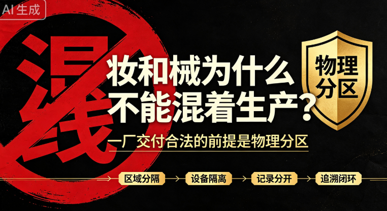 妆和械为什么不能混产？“一厂交付”合法前提是物理分区