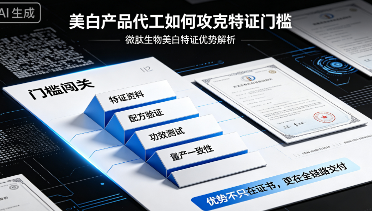 美白产品代工如何攻克特证门槛｜微肽生物美白特证优势解析