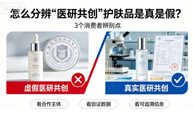 怎么分辨"医研共创"护肤品是真是假？3个消费者辨别点