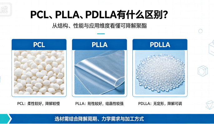 PCL、PLLA、PDLLA有什么区别?可降解材料从降解周期到工艺难度怎么选