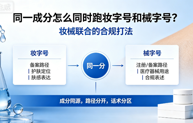 同一成分怎么同时跑妆字号和械字号？"妆械联合"的合规打法