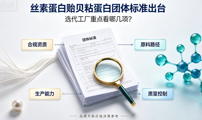 丝素蛋白贻贝粘蛋白团体标准出台,选代工厂重点看哪几项?