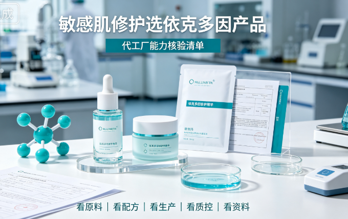 敏感肌修护选依克多因产品,品牌方找代工厂重点核哪几项?