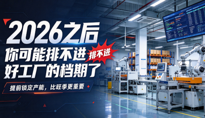 2026年之后，你可能排不进好工厂的档期了
