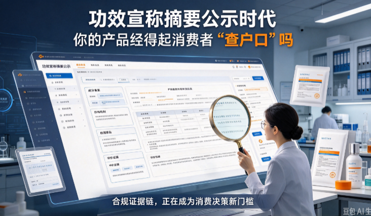 功效宣称摘要公示时代：你的产品经得起消费者“查户口”吗