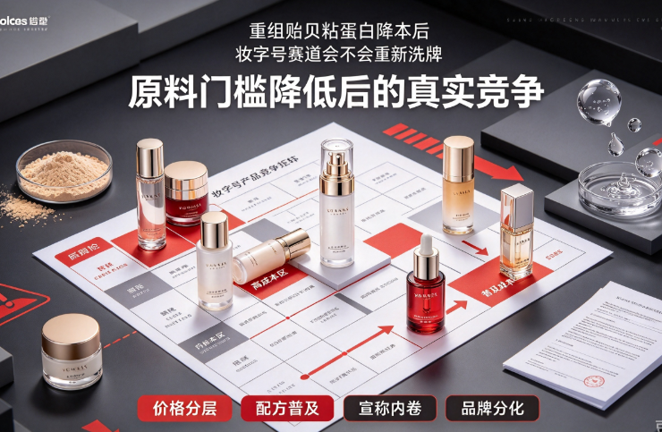 重组贻贝粘蛋白降本后，妆字号赛道会不会重新洗牌？原料门槛降低后的真实竞争